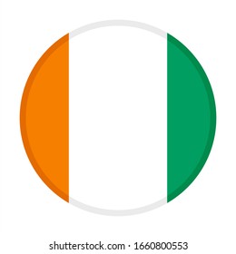 ivory coast flag icon, isolated on white background