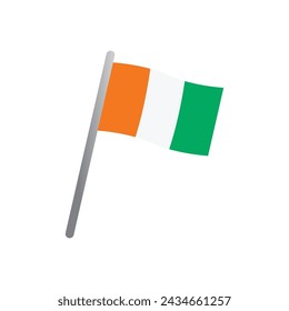icono de bandera de costa de marfil plantilla de vector ilustración diseño de logotipo