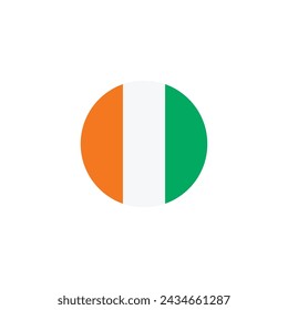icono de bandera de costa de marfil plantilla de vector ilustración diseño de logotipo