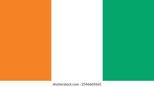 Ivory Coast Flag Illustration Premium Quality High Resolution 300DPI