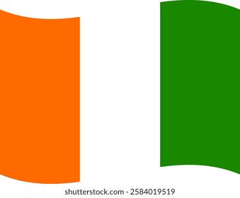 Ivory Coast flag illustrator national of vector