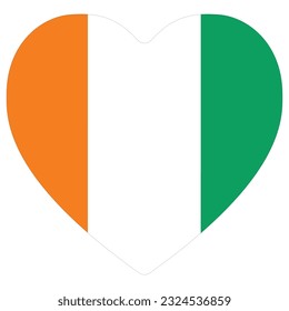 Ivory Coast flag. Ivory Coast flag shape design 