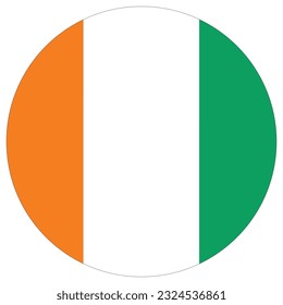Ivory Coast flag. Ivory Coast flag shape design 