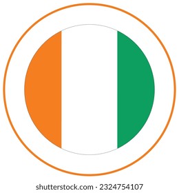 Ivory Coast flag. Ivory Coast flag shape design 