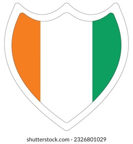 Ivory Coast flag. Ivory Coast flag shape design 