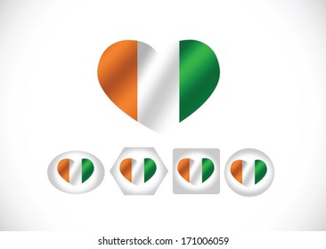 Ivory Coast  flag  themes idea design