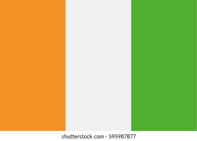 Ivory Coast flag vector