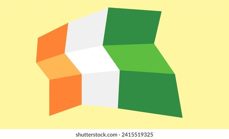 Ivory coast flag vector concept