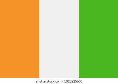 Ivory coast Flag Vector Icon - Illustration