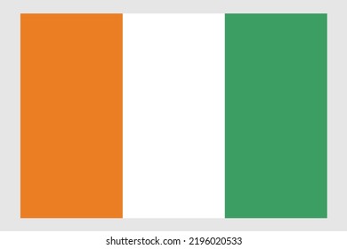Ivory Coast flag vector illustration, Ivorian flag national patriotic symbol of an independent state for design