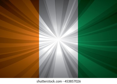 Ivory Coast flag vector illustration.
