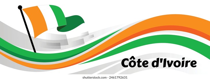 Ivory Coast Independence Day, August 7. Vector illustration