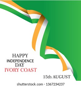 Ivory Coast independence day vector illustration with flag and patriotic elements. Freedom concept with creative designs for banner and backgrounds. - Vector