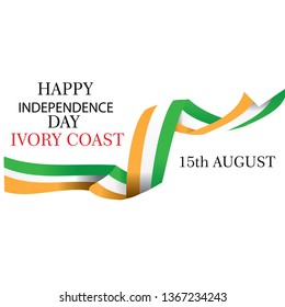 Ivory Coast independence day vector illustration with flag and patriotic elements. Freedom concept with creative designs for banner and backgrounds. - Vector