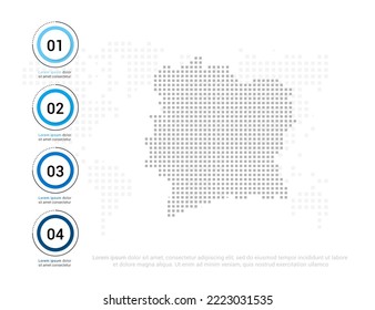 Ivory Coast map of dots gray for presentation. Creative concept for infographic.