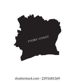 ivory coast map icon vector illustration symbol design