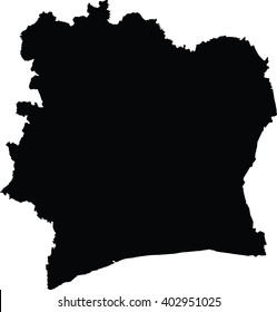 Ivory Coast map on white background vector