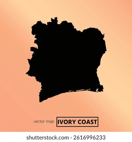 Ivory Coast map. Vector map for any needs.