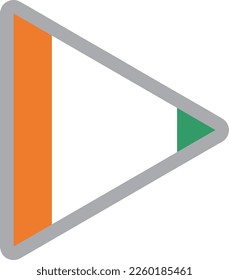 Ivory Coast national flag icon vector Illustration material