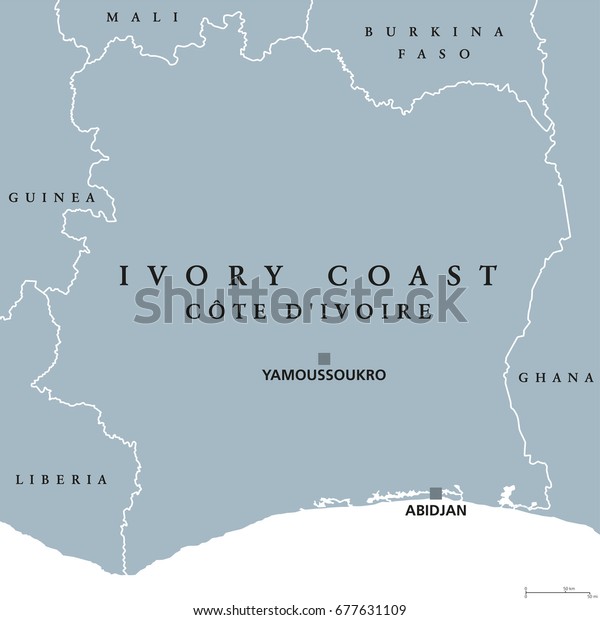 Ivory Coast Political Map Capital Yamoussoukro 677631109 Ivory Coast Political Map Capital 600w 677631109