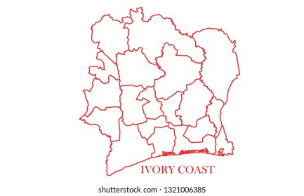 Ivory Coast red line map