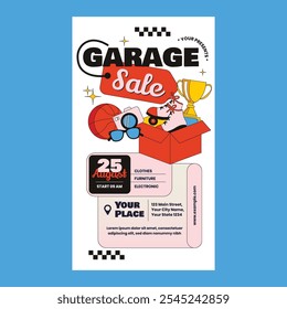 Ivory Retro Garage Sale Social Media Story