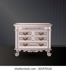 ivory vintage vector chest