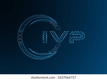IVP low poly letter logo vector design. IVP lower poly logo design. Low poly logo.