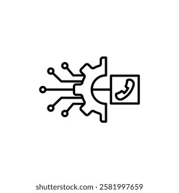 Ivr icon Flat vector set outline