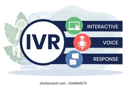 IVR - Interactive Voice Response, acronym business concept