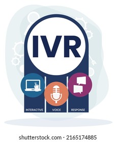 IVR - Interactive Voice Response, acronym business concept