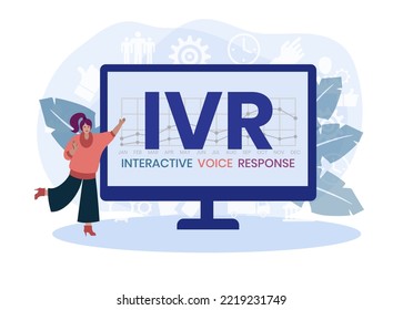 IVR - Interactive Voice Response, acronym business concept