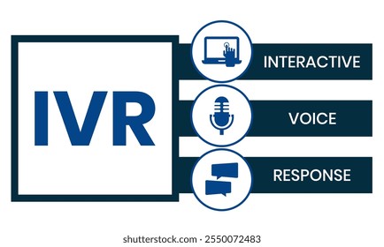 IVR - Interactive Voice Response, acronym business concept