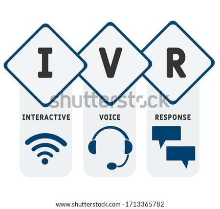 IVR - Interactive Voice Response, acronym business concept