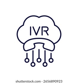 IVR line icon, Interactive Voice Response
