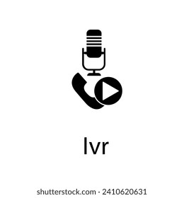 Ivr simple icon, Creative Ivr icon for mobile apps and web simple illustration on white background..eps
