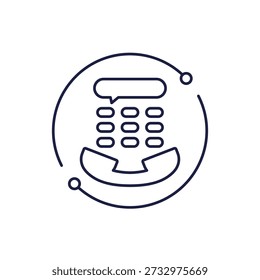IVR system icon, Interactive Voice Response line vector