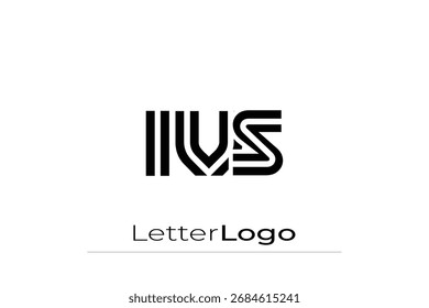 IVS Creative Unique Modern Letter Logo Design. Elegant Monogram Logo Design with Decorative Elements and Typography