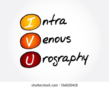 IVU - intravenous urography acronym, concept background