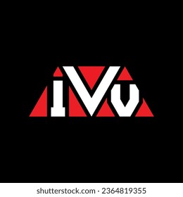 IVV triangle letter logo design with triangle shape. IVV triangle logo design monogram. IVV triangle vector logo template with red color. IVV triangular logo Simple, Elegant, and Luxurious design.