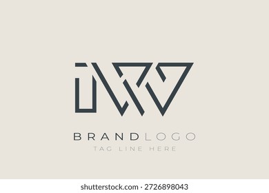 IVW abstract letter logo design. Modern Business Logo Design With Abstract Typography and Contemporary Style