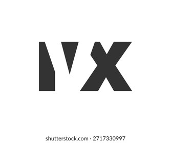 IVX Logo Design. Anfangsbuchstabe I V X fett Schriftstil für Tech-Startups, Beratung, Corporate Branding. Name des kreativen Unternehmens, Schlagzeilen, Typografie, trendige Logoart. Vektorgrafik.