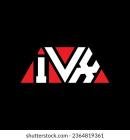 IVX triangle letter logo design with triangle shape. IVX triangle logo design monogram. IVX triangle vector logo template with red color. IVX triangular logo Simple, Elegant, and Luxurious design.