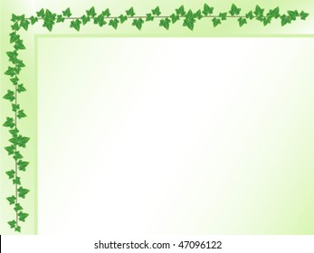 Ivy background, two ledges, tinted in green, place for writing