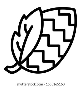 Ivy cone icon. Outline ivy cone vector icon for web design isolated on white background