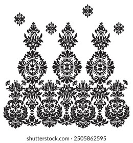 ivy flower background vector pattern