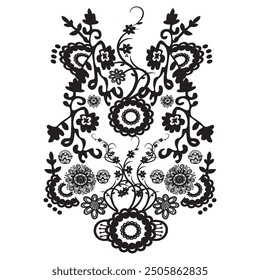 ivy flower background vector pattern