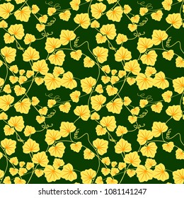 Ivy Gourd seamless pattern background
