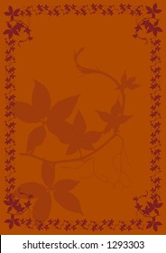 Ivy grunge style border and background illustration