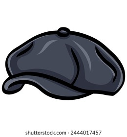 Ivy Hat Scally Cap Drawing Vector Illustration 